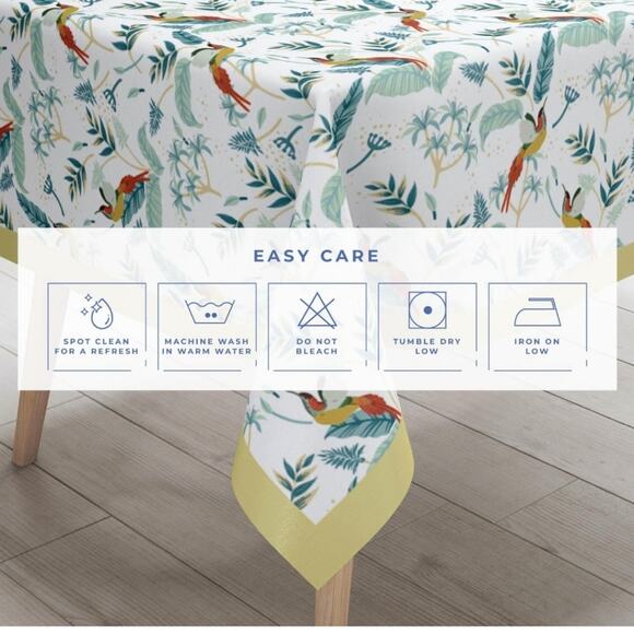 100% cotton table cloth 6-8 people 52x52 Tropocal Floral - Picture 8 of 8